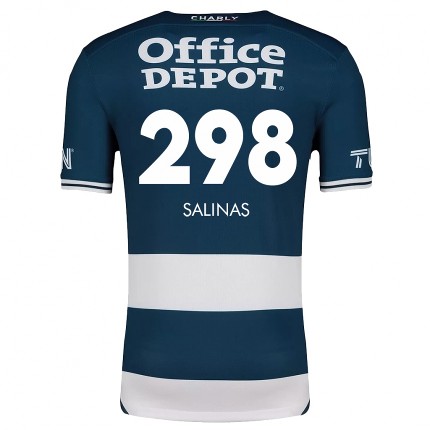 Niño Fútbol Camiseta Jesús Salinas #298 Azul Blanco 1ª Equipación 2024/25 Argentina