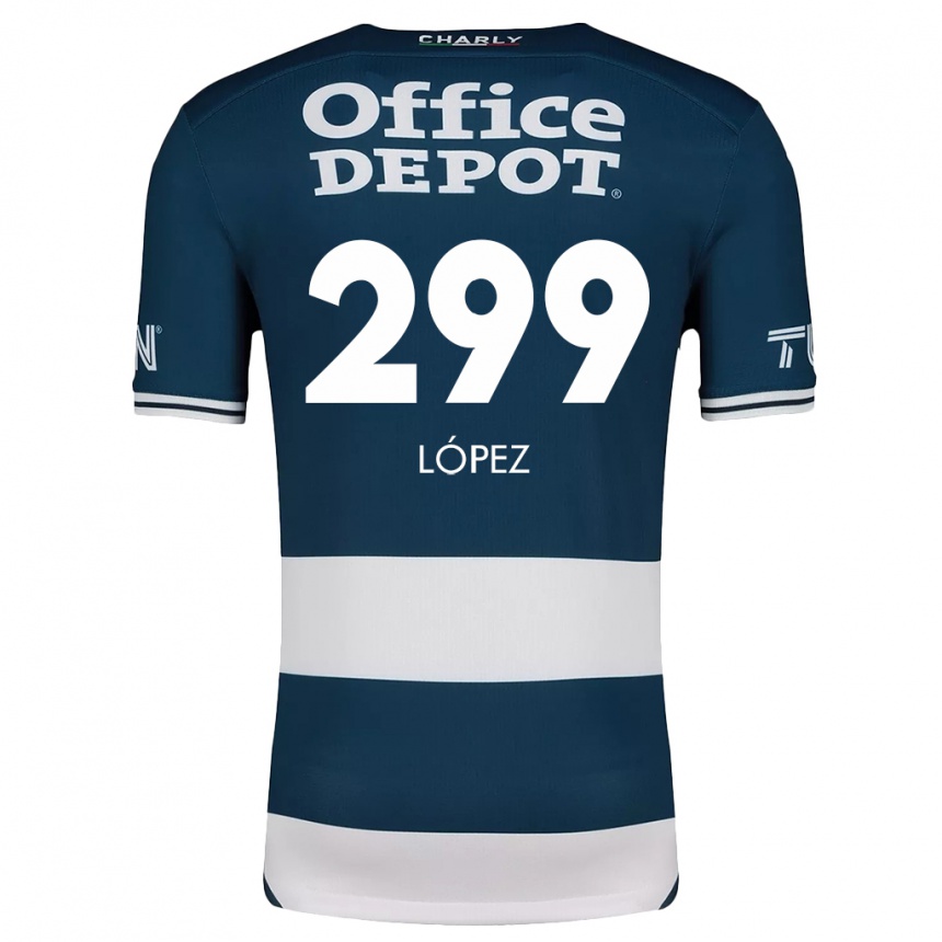 Niño Fútbol Camiseta Santiago López #299 Azul Blanco 1ª Equipación 2024/25 Argentina