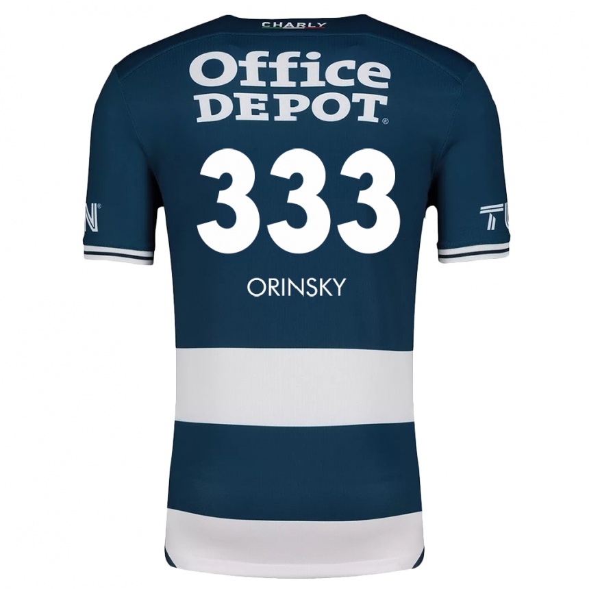 Niño Fútbol Camiseta Edson Orinsky #333 Azul Blanco 1ª Equipación 2024/25 Argentina