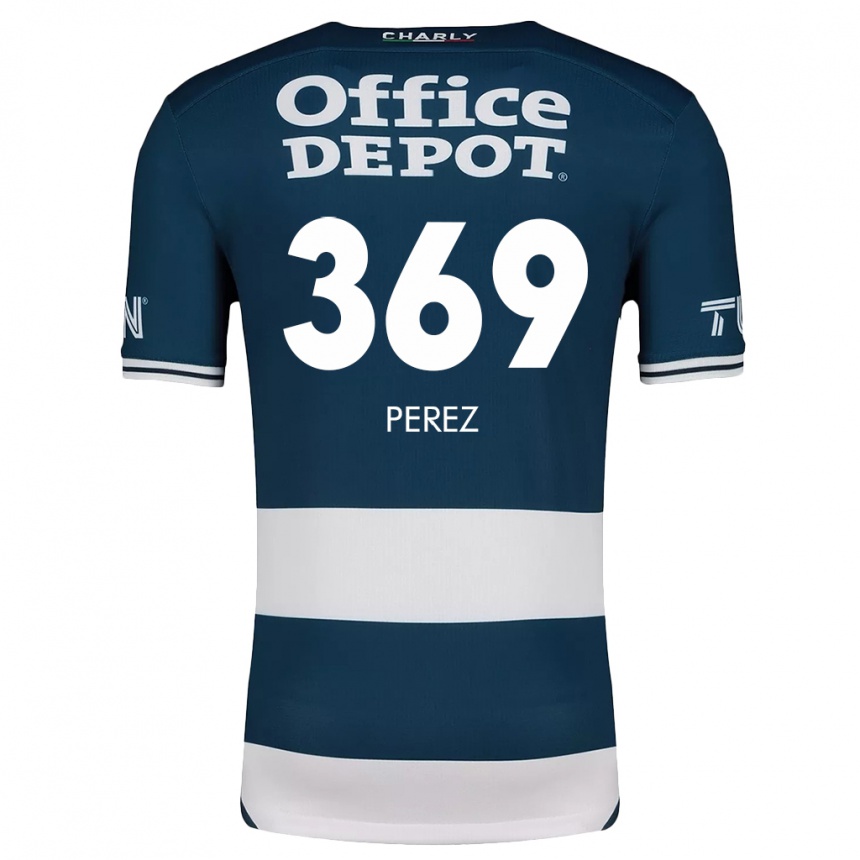 Niño Fútbol Camiseta Santiago Pérez #369 Azul Blanco 1ª Equipación 2024/25 Argentina