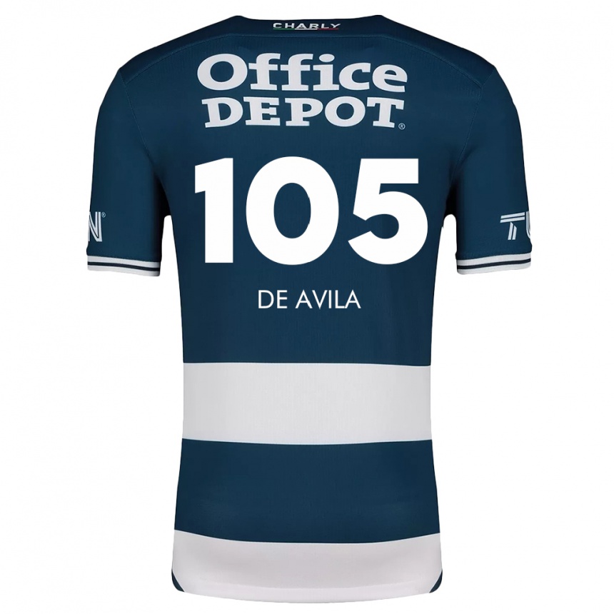 Niño Fútbol Camiseta José De Ávila #105 Azul Blanco 1ª Equipación 2024/25 Argentina