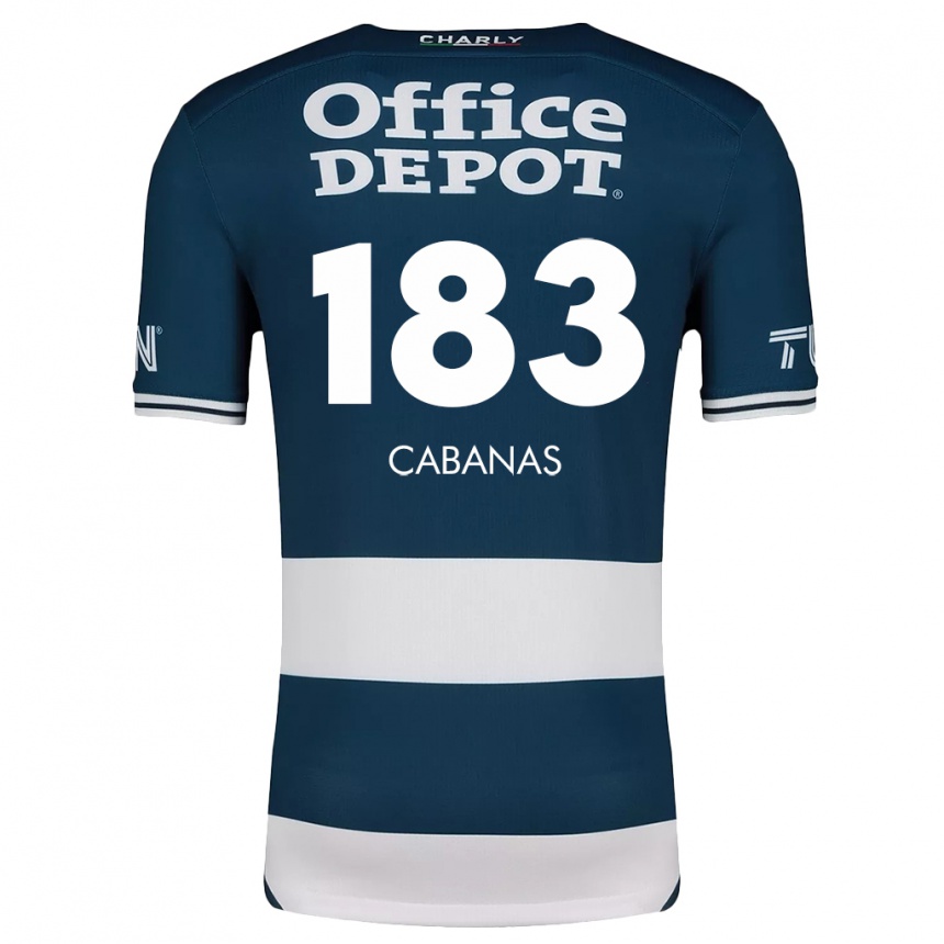 Niño Fútbol Camiseta Mauricio Cabañas #183 Azul Blanco 1ª Equipación 2024/25 Argentina