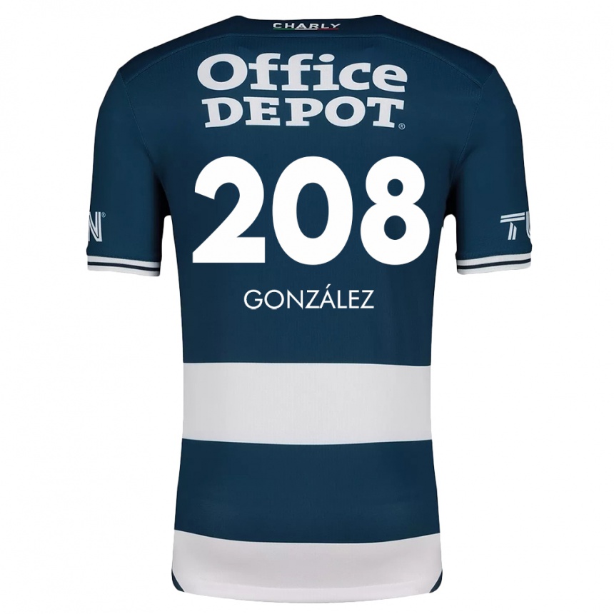 Niño Fútbol Camiseta Osvaldo González #208 Azul Blanco 1ª Equipación 2024/25 Argentina