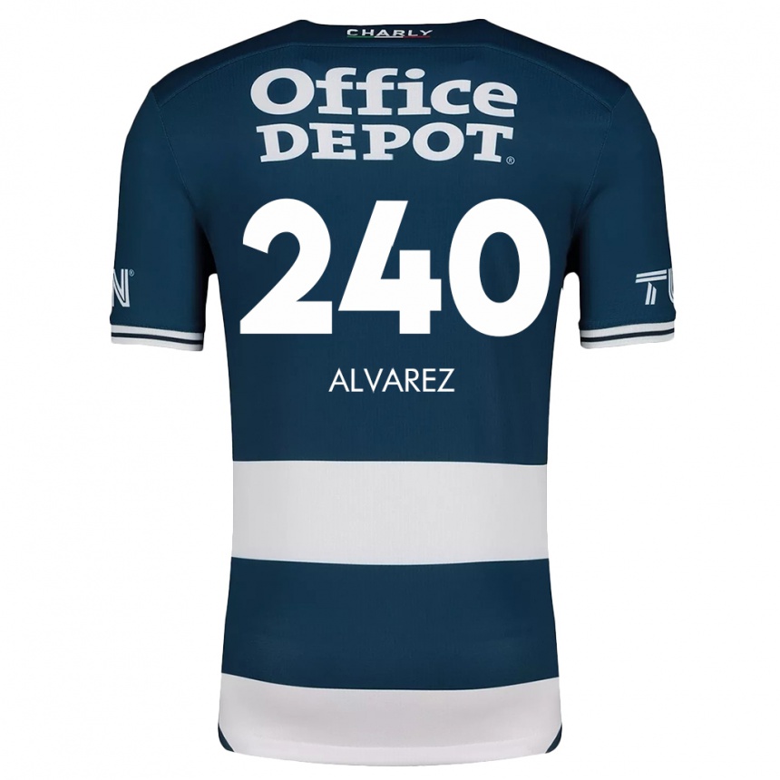 Niño Fútbol Camiseta Gael Álvarez #240 Azul Blanco 1ª Equipación 2024/25 Argentina