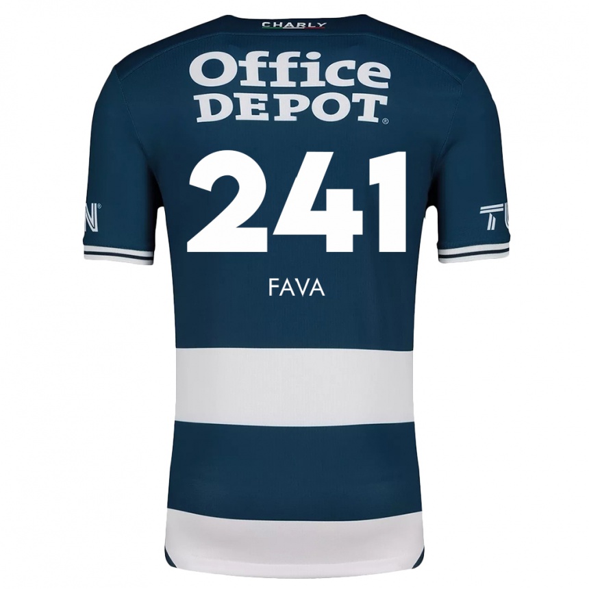 Niño Fútbol Camiseta Marco Fava #241 Azul Blanco 1ª Equipación 2024/25 Argentina