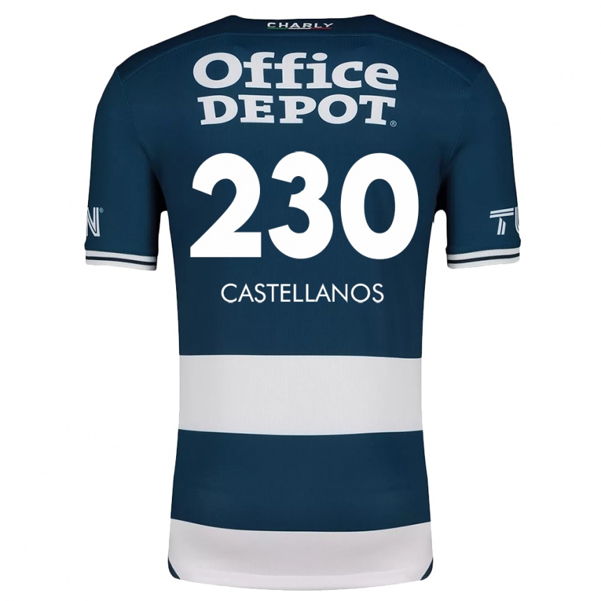 Niño Fútbol Camiseta Edson Castellanos #230 Azul Blanco 1ª Equipación 2024/25 Argentina