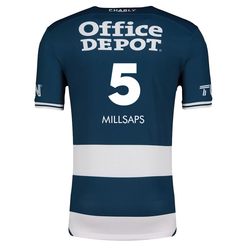 Niño Fútbol Camiseta Vanessa Millsaps #5 Azul Blanco 1ª Equipación 2024/25 Argentina