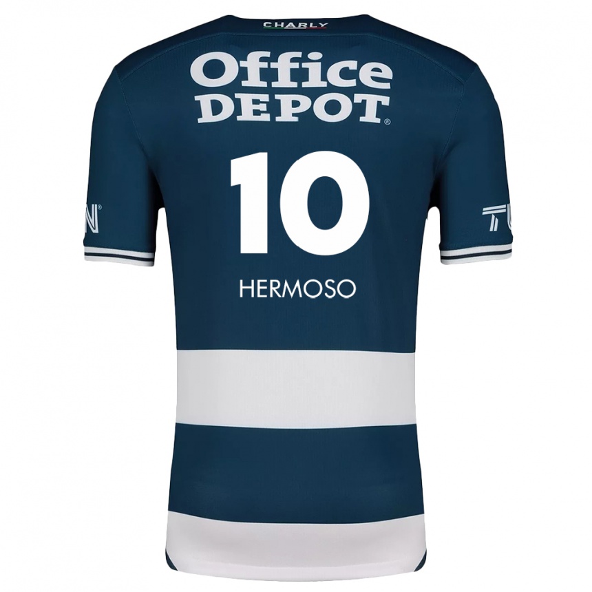 Niño Fútbol Camiseta Jennifer Hermoso #10 Azul Blanco 1ª Equipación 2024/25 Argentina