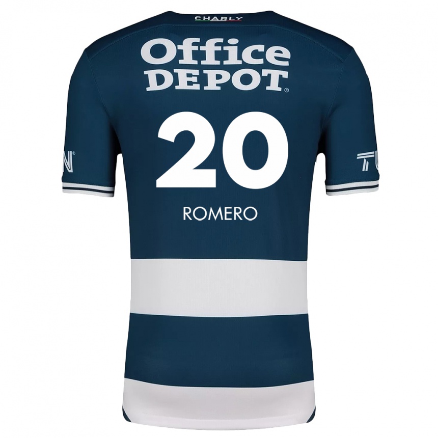 Niño Fútbol Camiseta Tamara Romero #20 Azul Blanco 1ª Equipación 2024/25 Argentina