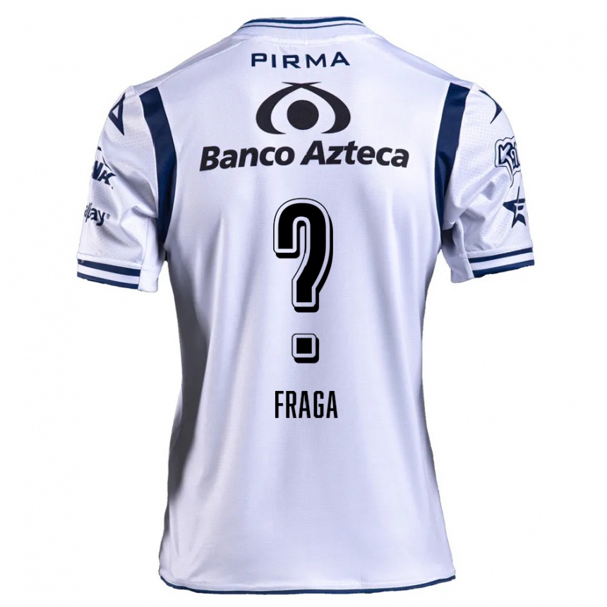 Niño Fútbol Camiseta Miguel Fraga #0 Blanco Azul Marino 1ª Equipación 2024/25 Argentina