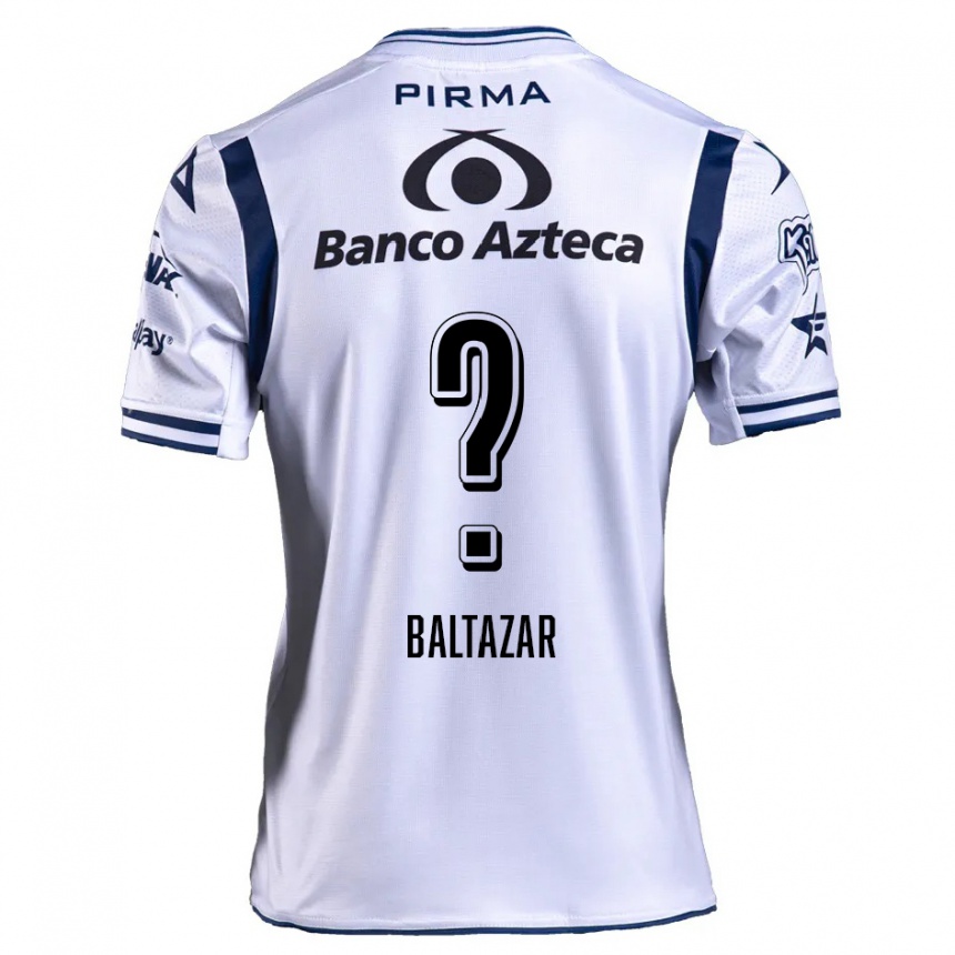 Niño Fútbol Camiseta Carlos Baltazar #0 Blanco Azul Marino 1ª Equipación 2024/25 Argentina