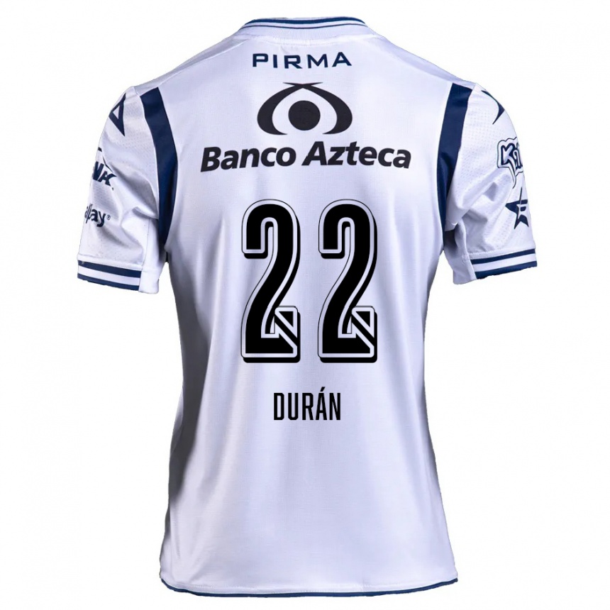 Niño Fútbol Camiseta Rafael Durán #22 Blanco Azul Marino 1ª Equipación 2024/25 Argentina