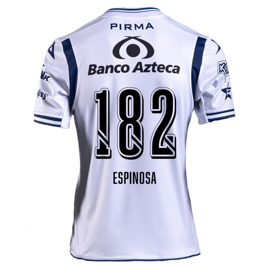 Niño Fútbol Camiseta Daniel Espinosa #182 Blanco Azul Marino 1ª Equipación 2024/25 Argentina