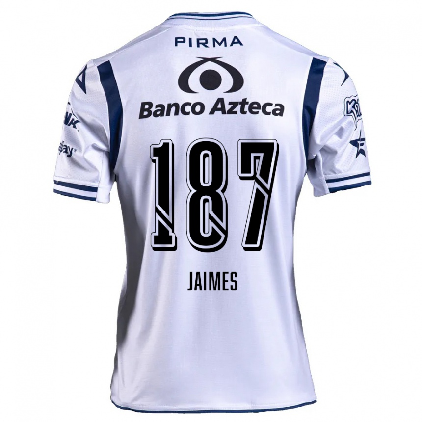 Niño Fútbol Camiseta Tristhan Jaimes #187 Blanco Azul Marino 1ª Equipación 2024/25 Argentina