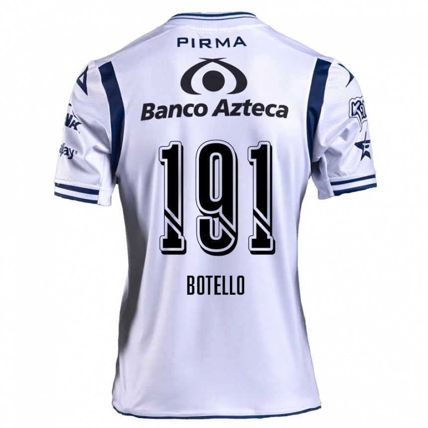 Niño Fútbol Camiseta Octavio Botello #191 Blanco Azul Marino 1ª Equipación 2024/25 Argentina