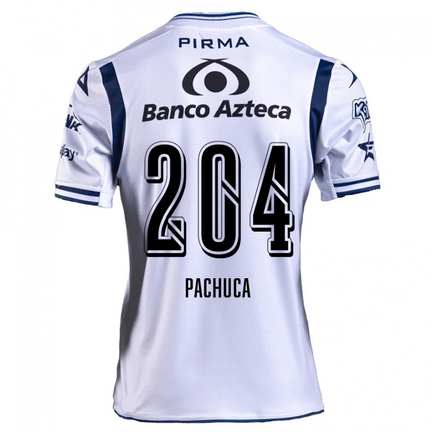 Niño Fútbol Camiseta José Pachuca #204 Blanco Azul Marino 1ª Equipación 2024/25 Argentina