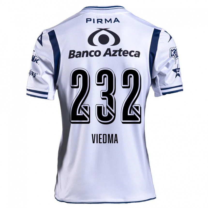 Niño Fútbol Camiseta Alvar Viedma #232 Blanco Azul Marino 1ª Equipación 2024/25 Argentina