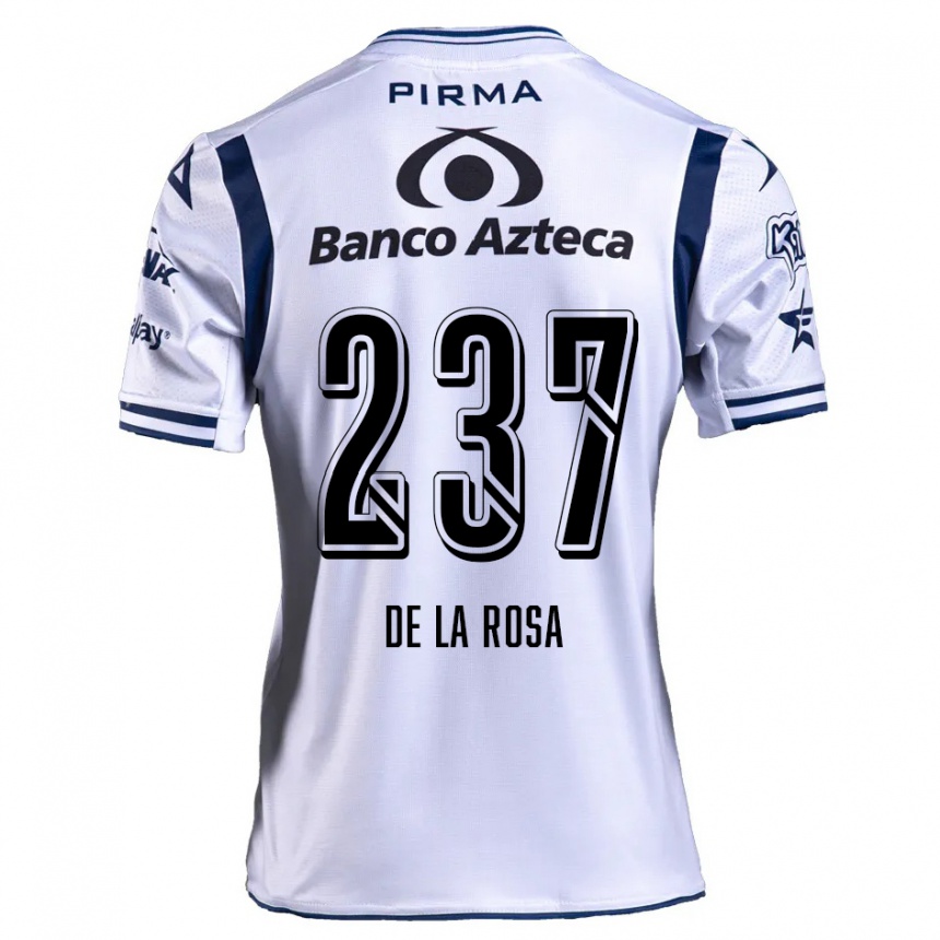 Niño Fútbol Camiseta Álvaro De La Rosa #237 Blanco Azul Marino 1ª Equipación 2024/25 Argentina