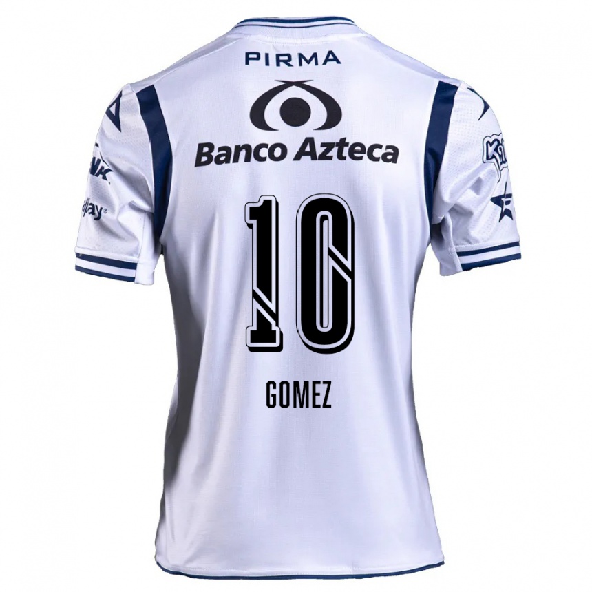 Niño Fútbol Camiseta Savianna Gómez #10 Blanco Azul Marino 1ª Equipación 2024/25 Argentina