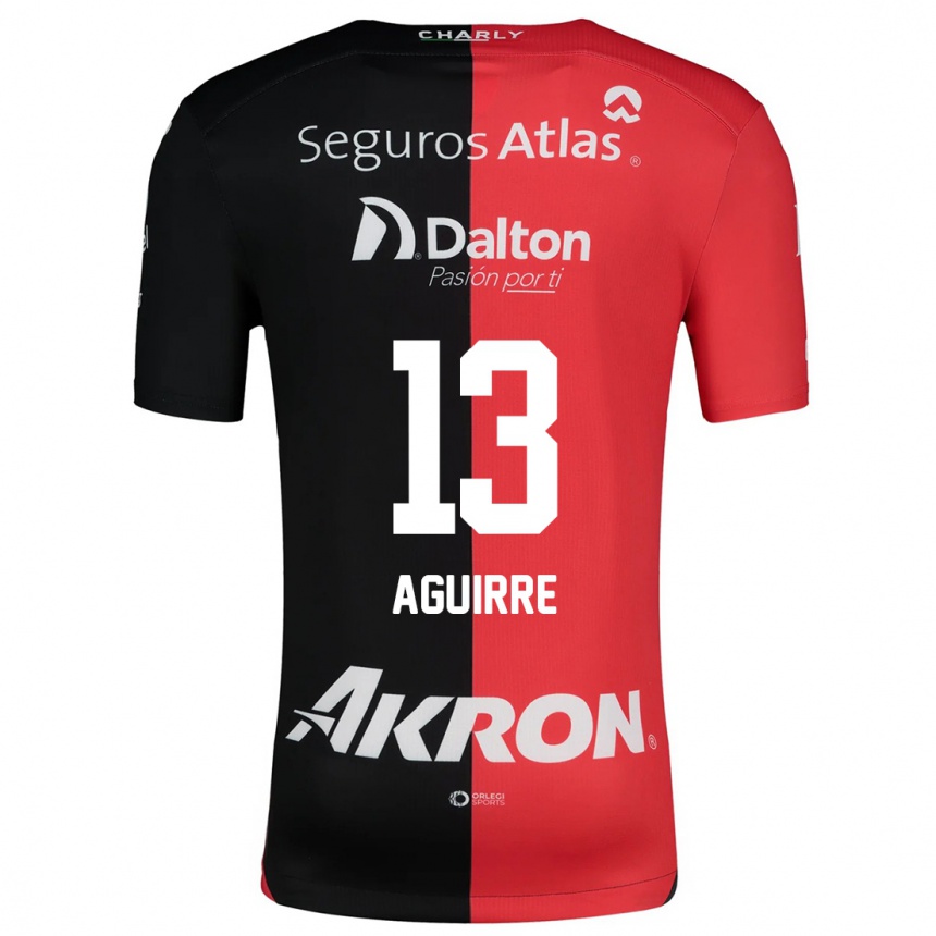 Niño Fútbol Camiseta Gaddi Aguirre #13 Negro Rojo 1ª Equipación 2024/25 Argentina