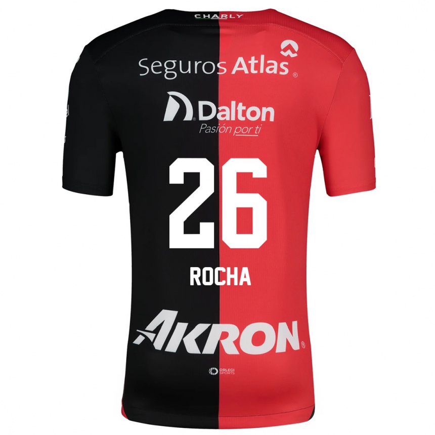 Niño Fútbol Camiseta Aldo Rocha #26 Negro Rojo 1ª Equipación 2024/25 Argentina