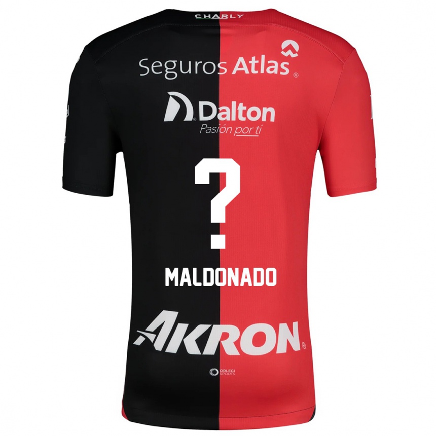 Niño Fútbol Camiseta Leonardo Pérez Maldonado #0 Negro Rojo 1ª Equipación 2024/25 Argentina