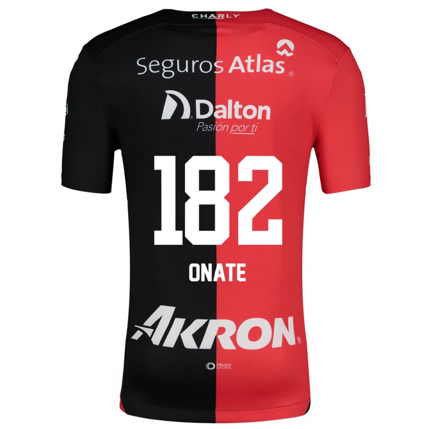 Niño Fútbol Camiseta Axel Oñate #182 Negro Rojo 1ª Equipación 2024/25 Argentina