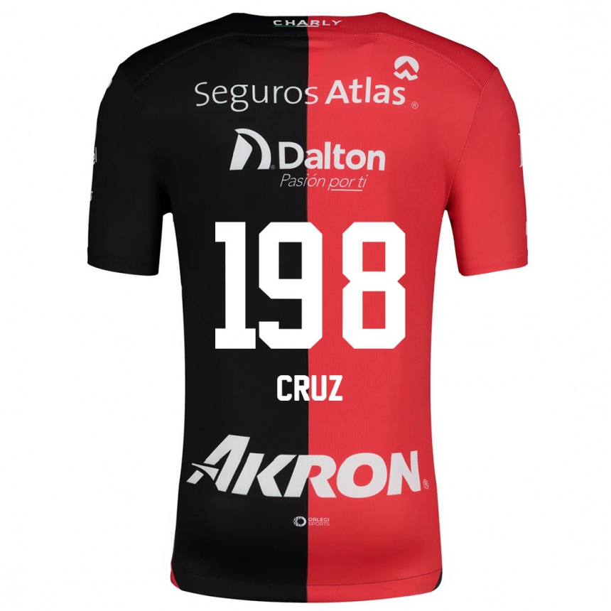 Niño Fútbol Camiseta Carlos Cruz #198 Negro Rojo 1ª Equipación 2024/25 Argentina