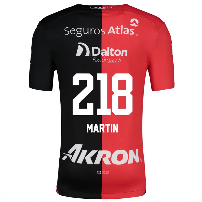 Niño Fútbol Camiseta Jorge San Martín #218 Negro Rojo 1ª Equipación 2024/25 Argentina