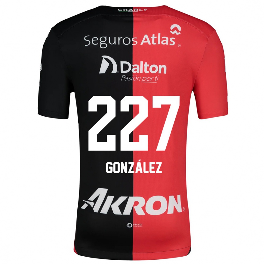 Niño Fútbol Camiseta Rodolfo González #227 Negro Rojo 1ª Equipación 2024/25 Argentina