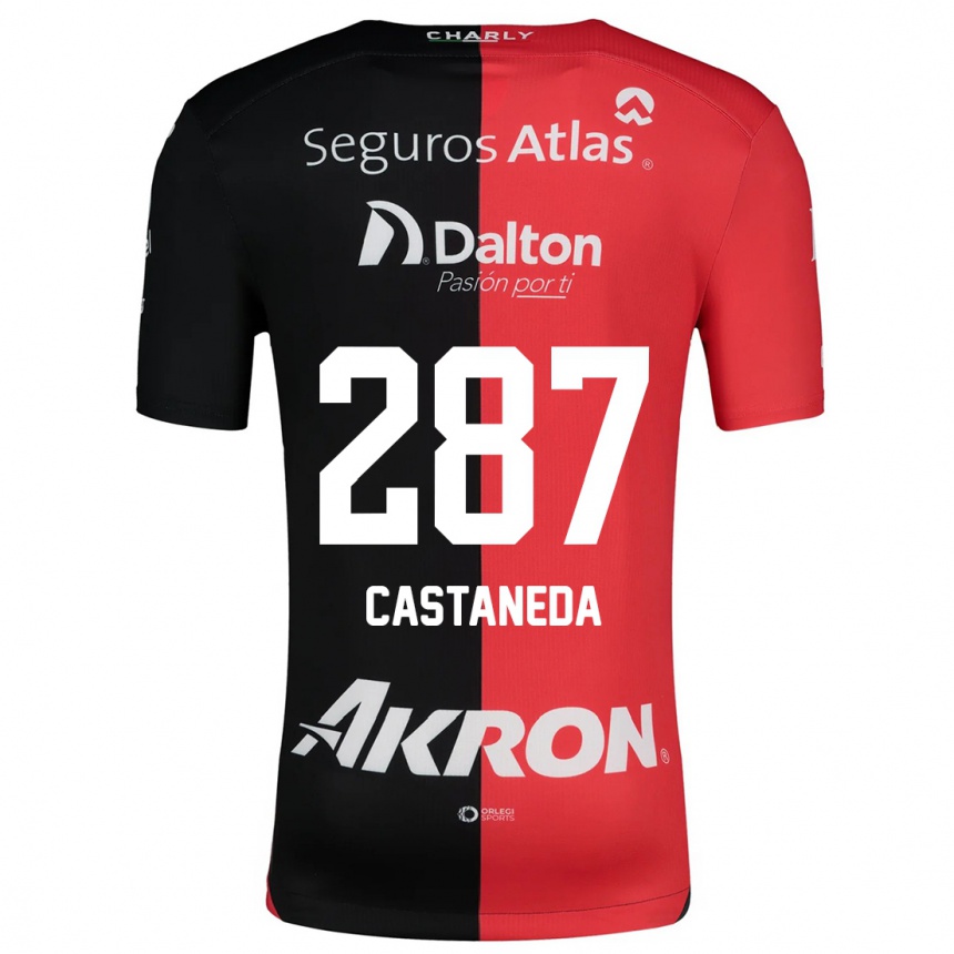 Niño Fútbol Camiseta Mariano Castañeda #287 Negro Rojo 1ª Equipación 2024/25 Argentina