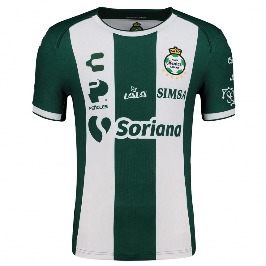 Niño Fútbol Camiseta Gustavo Segura #192 Verde Blanco 1ª Equipación 2024/25 Argentina