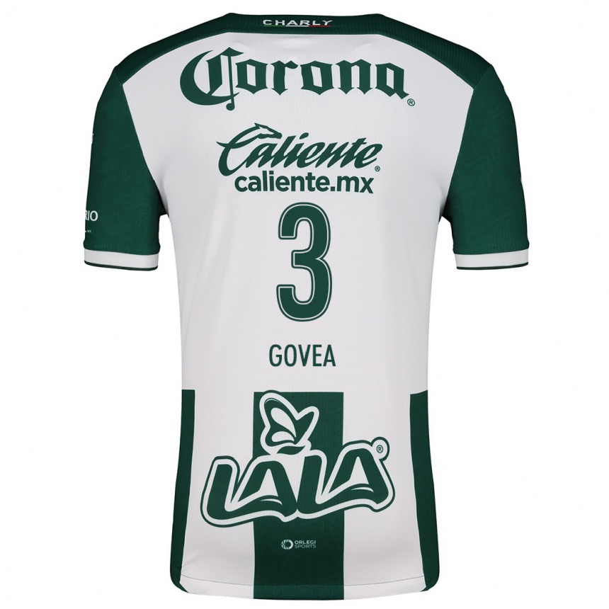 Niño Fútbol Camiseta Ismael Govea #3 Verde Blanco 1ª Equipación 2024/25 Argentina