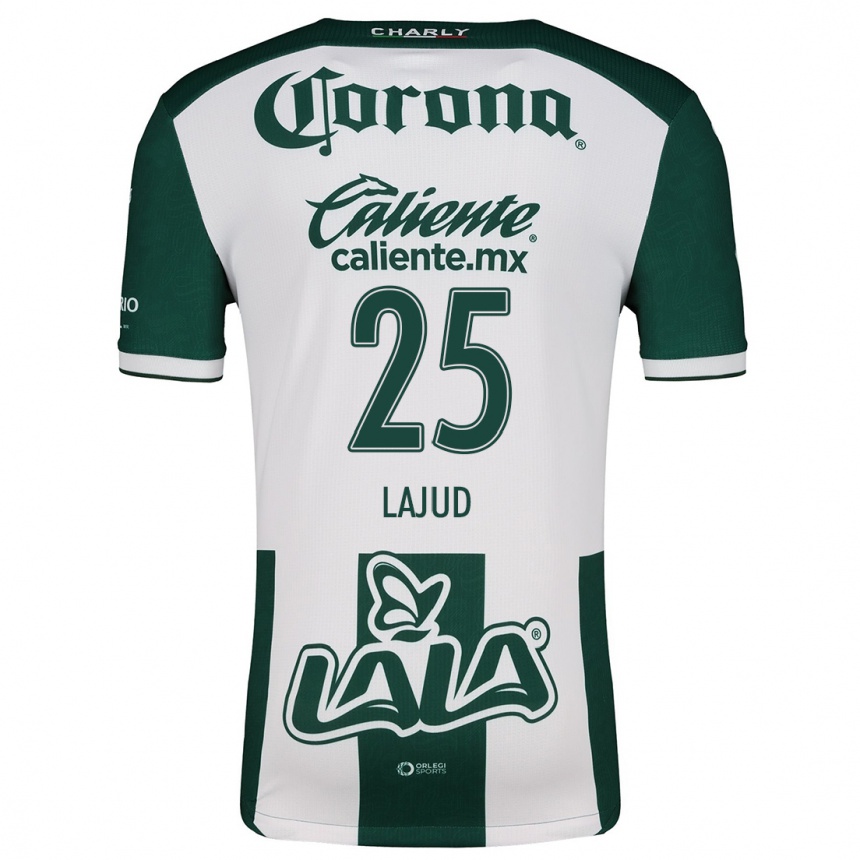 Niño Fútbol Camiseta Gibrán Lajud #25 Verde Blanco 1ª Equipación 2024/25 Argentina