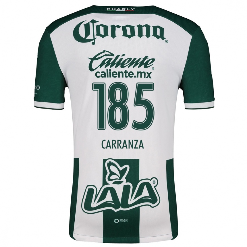 Niño Fútbol Camiseta Héctor Carranza #185 Verde Blanco 1ª Equipación 2024/25 Argentina