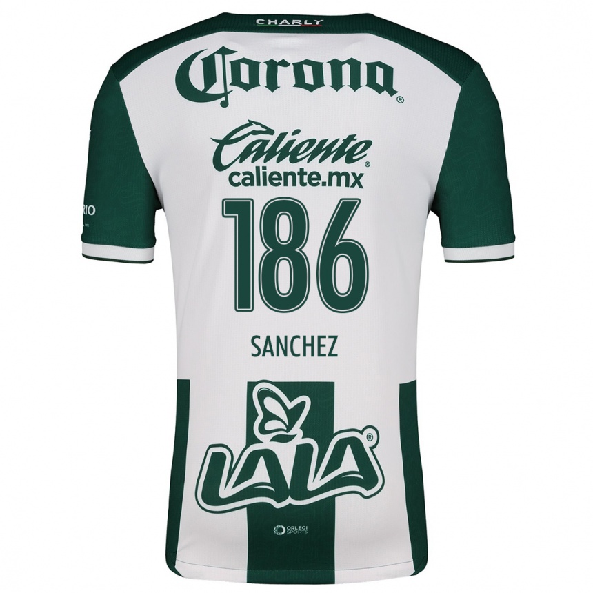 Niño Fútbol Camiseta David Sánchez #186 Verde Blanco 1ª Equipación 2024/25 Argentina