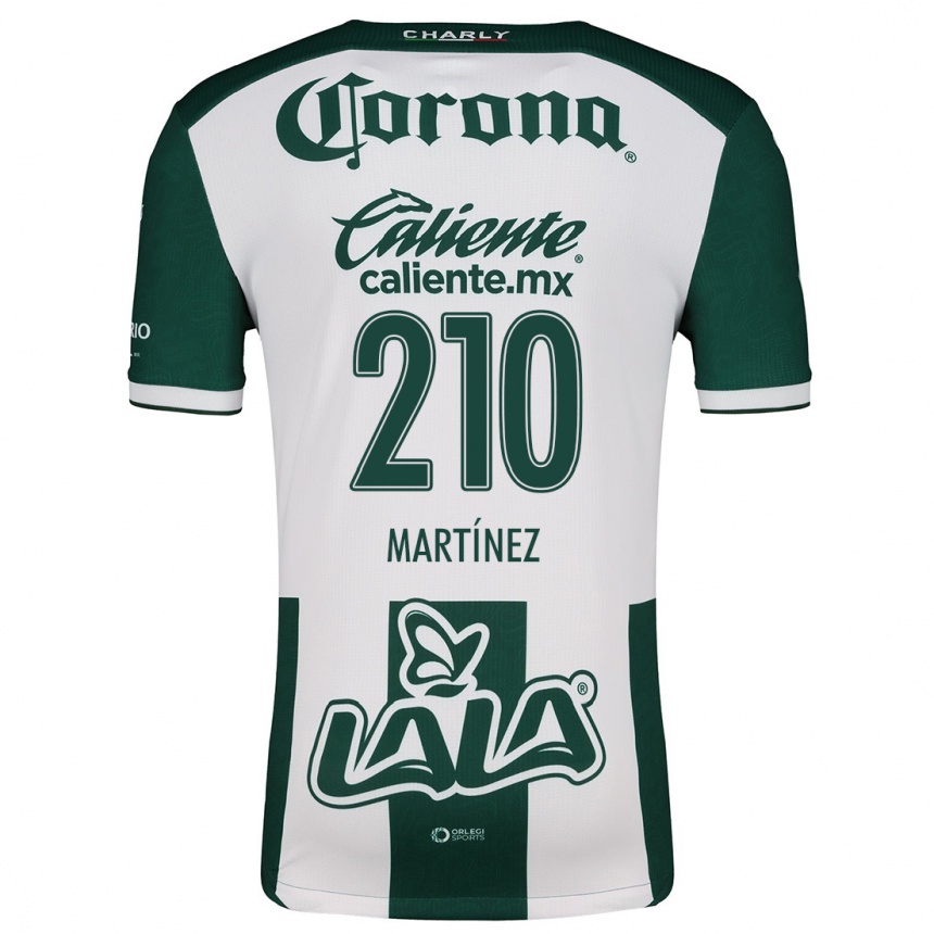 Niño Fútbol Camiseta André Martínez #210 Verde Blanco 1ª Equipación 2024/25 Argentina