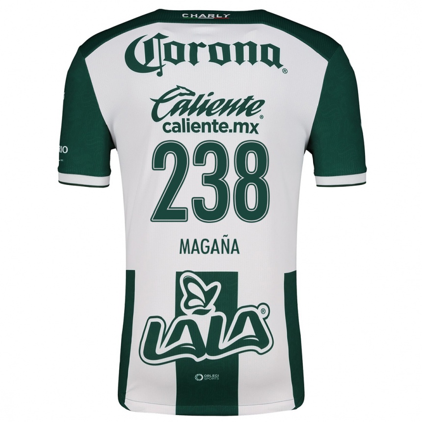 Niño Fútbol Camiseta Emilio Magaña #238 Verde Blanco 1ª Equipación 2024/25 Argentina