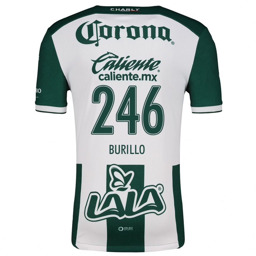 Niño Fútbol Camiseta Juan Burillo #246 Verde Blanco 1ª Equipación 2024/25 Argentina