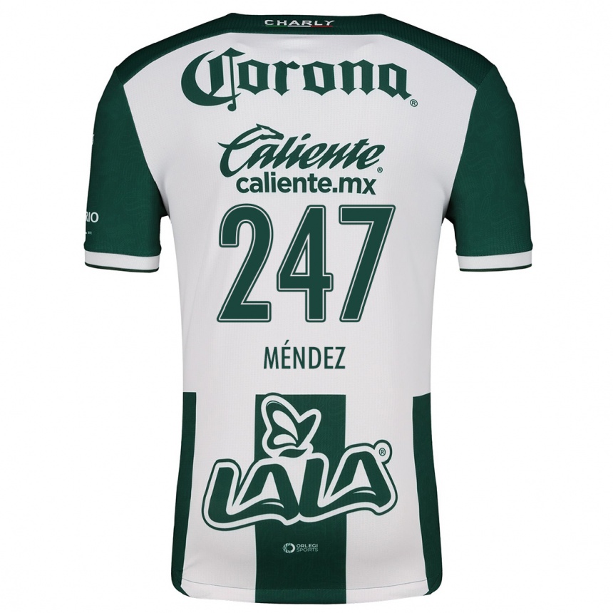 Niño Fútbol Camiseta Owen Méndez #247 Verde Blanco 1ª Equipación 2024/25 Argentina