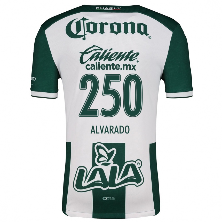 Niño Fútbol Camiseta Edwin Alvarado #250 Verde Blanco 1ª Equipación 2024/25 Argentina