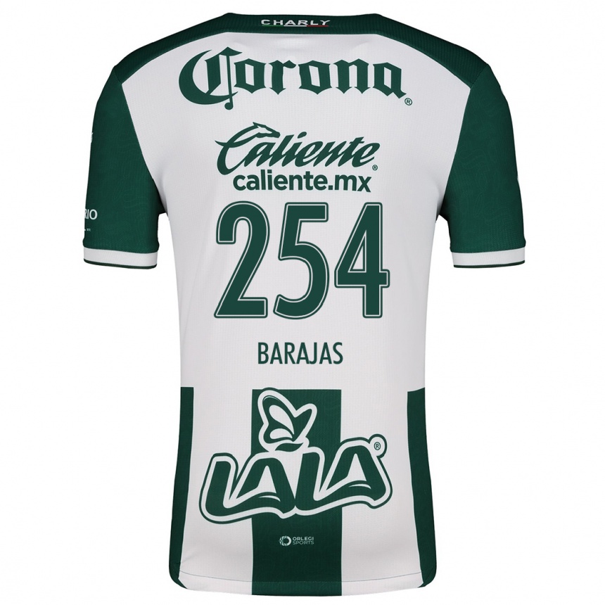 Niño Fútbol Camiseta Sergio Barajas #254 Verde Blanco 1ª Equipación 2024/25 Argentina