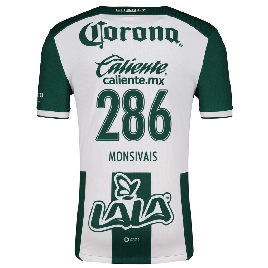 Niño Fútbol Camiseta Giovani Monsivais #286 Verde Blanco 1ª Equipación 2024/25 Argentina