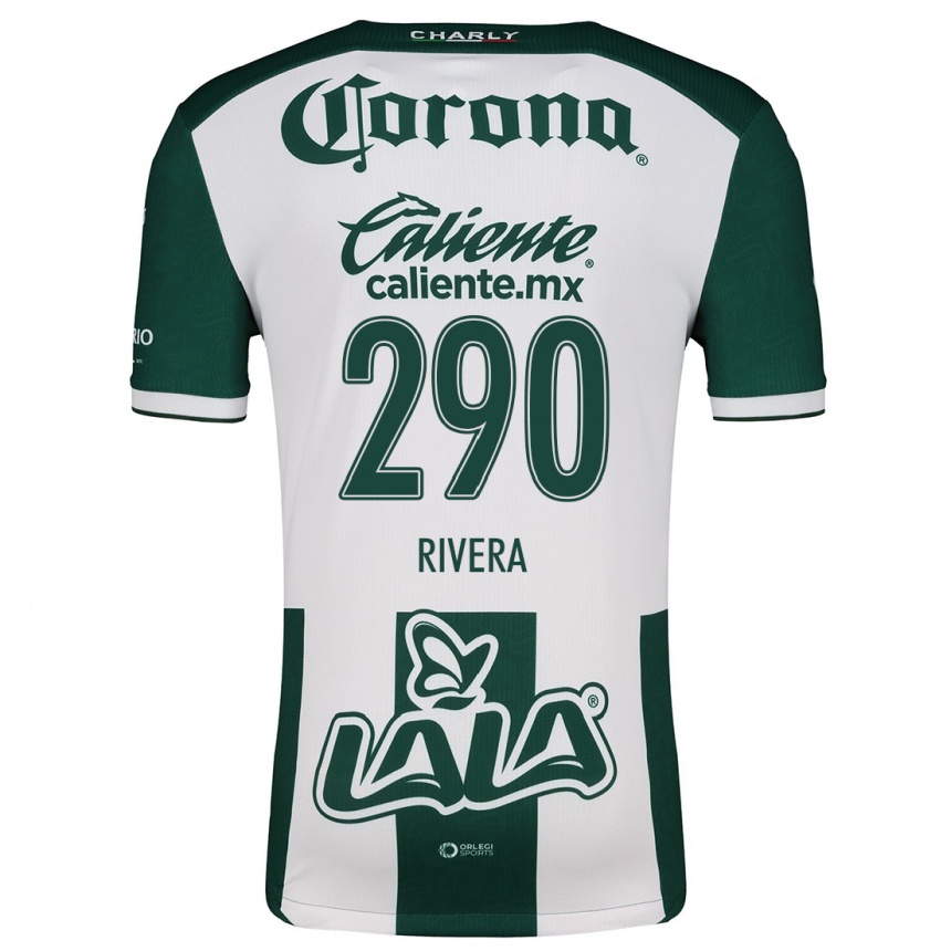 Niño Fútbol Camiseta Ángel Rivera #290 Verde Blanco 1ª Equipación 2024/25 Argentina