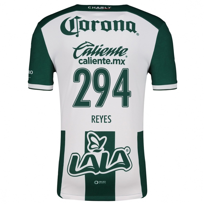 Niño Fútbol Camiseta Máximo Reyes #294 Verde Blanco 1ª Equipación 2024/25 Argentina