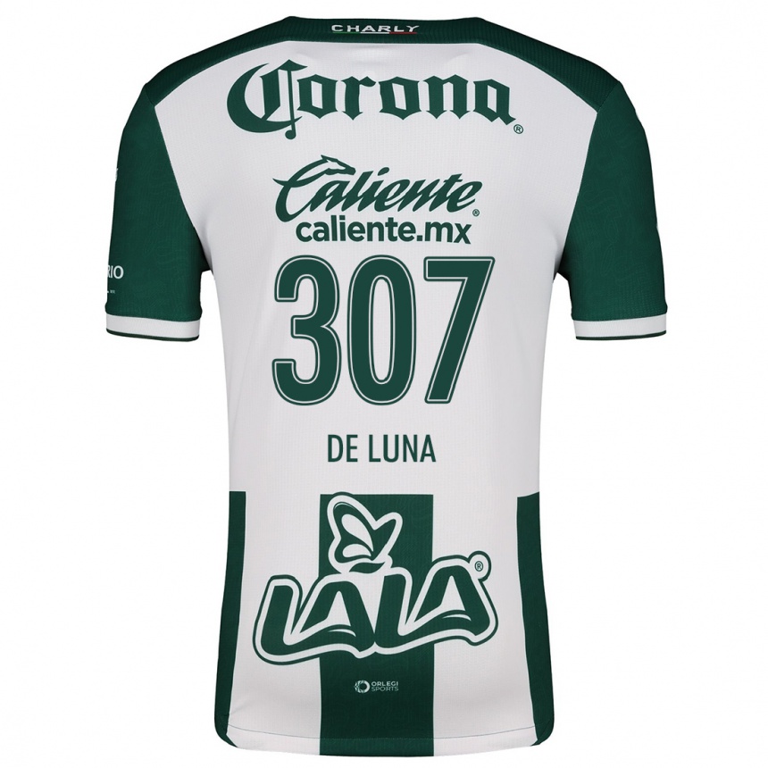 Niño Fútbol Camiseta Eduardo De Luna #307 Verde Blanco 1ª Equipación 2024/25 Argentina