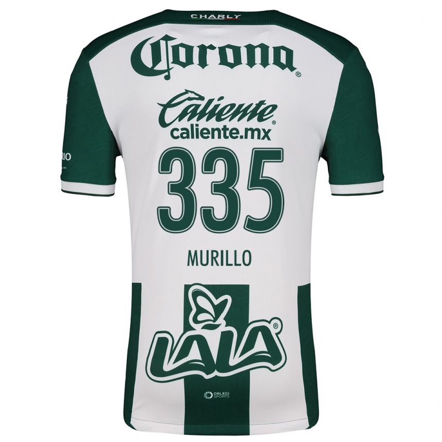 Niño Fútbol Camiseta Doryan Murillo #335 Verde Blanco 1ª Equipación 2024/25 Argentina