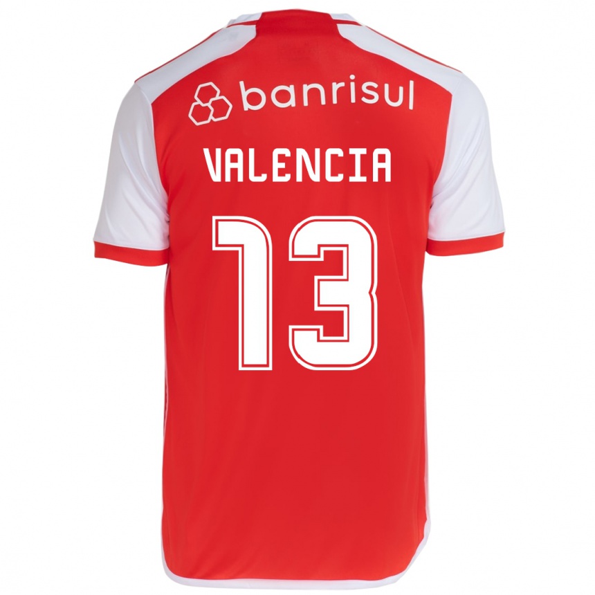 Niño Fútbol Camiseta Enner Valencia #13 Rojo Blanco 1ª Equipación 2024/25 Argentina