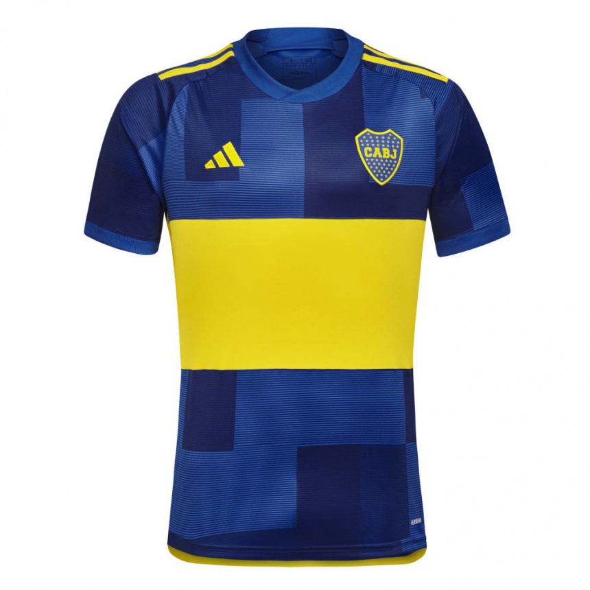 Niño Fútbol Camiseta Frank Fabra #18 Azul Amarillo 1ª Equipación 2024/25 Argentina