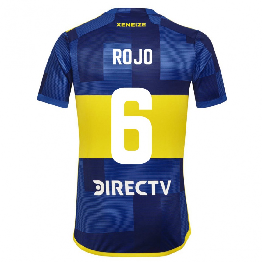 Niño Fútbol Camiseta Marcos Rojo #6 Azul Amarillo 1ª Equipación 2024/25 Argentina